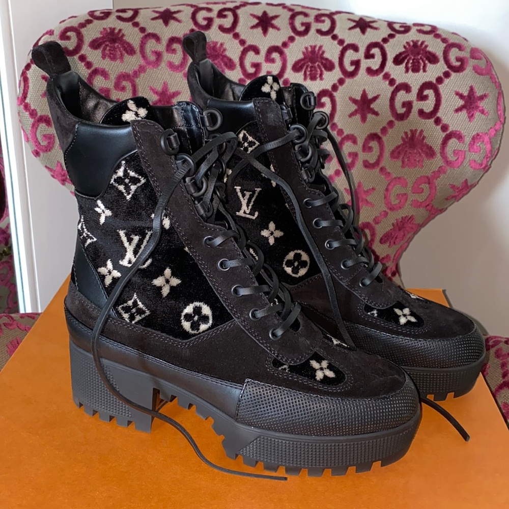 Louis Vuitton desert platform boots
